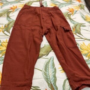 free People. Rust Cargo Pants